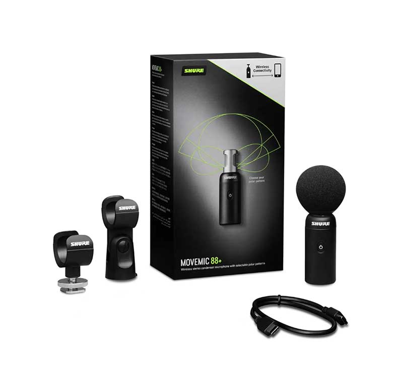 Shure MoveMic 88+ 無(wú)線(xiàn)立體聲麥克風(fēng)