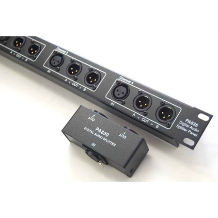 ETS PA830 AES/EBU 110 Ohm Digital Audio Splitter XLRF to 2 X